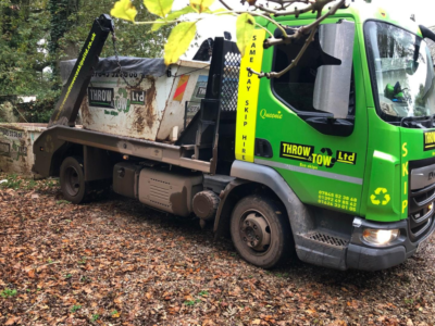 Throw & Tow Eco Skips Lorry Skip Hire collecting waste